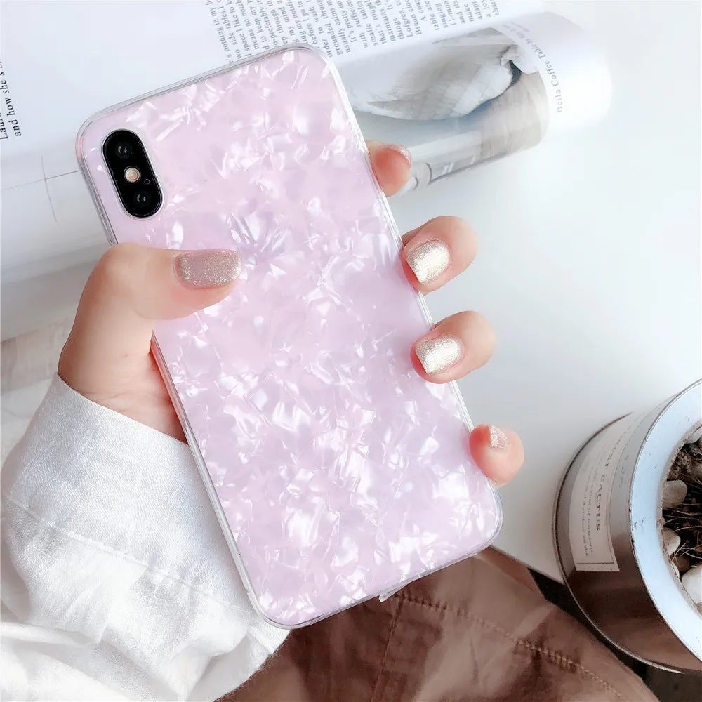 Блестящий чехол с раковиной для Xiaomi Mi 8 мягкий Mi8 SE задние чехлы|Бамперы| |