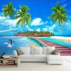 3D-обои YOUMAN любых размеров на заказ, фотообои с высоким разрешением, настенная роспись, домашний декор, синие обои