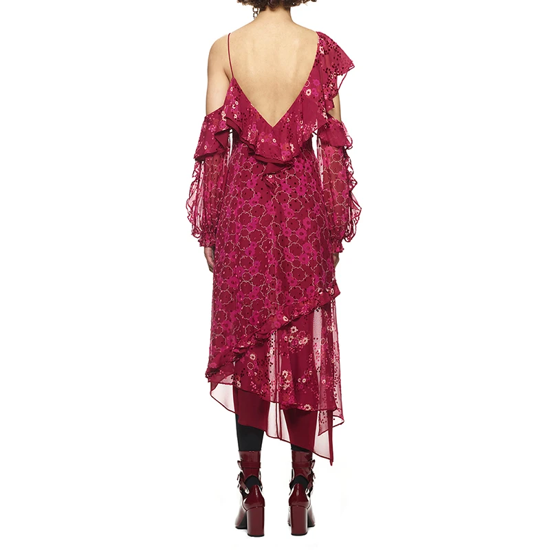 Boho Летнее женское платье шифон миди с открытыми плечами платья 2017 короткое