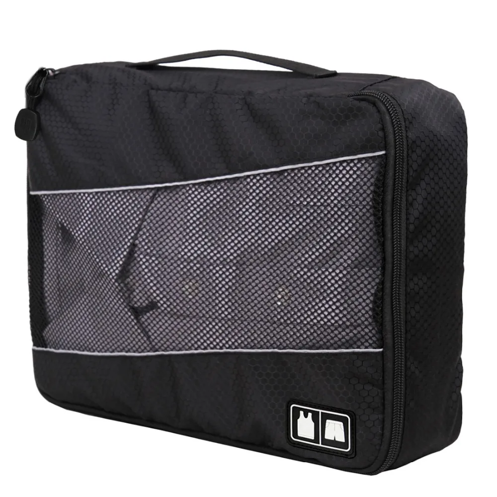 BAGSMART 3 шт. нейлоновые унисекс упаковочные кубики для одежды Легкий Багаж дорожная