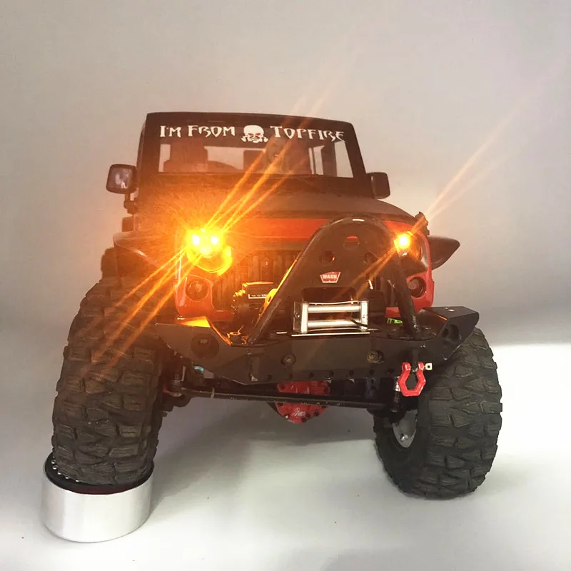 6 в радиоуправляемая Автомобильная фара 17 мм Светодиодные фары для 1/10 RC jeep Wrangle Body