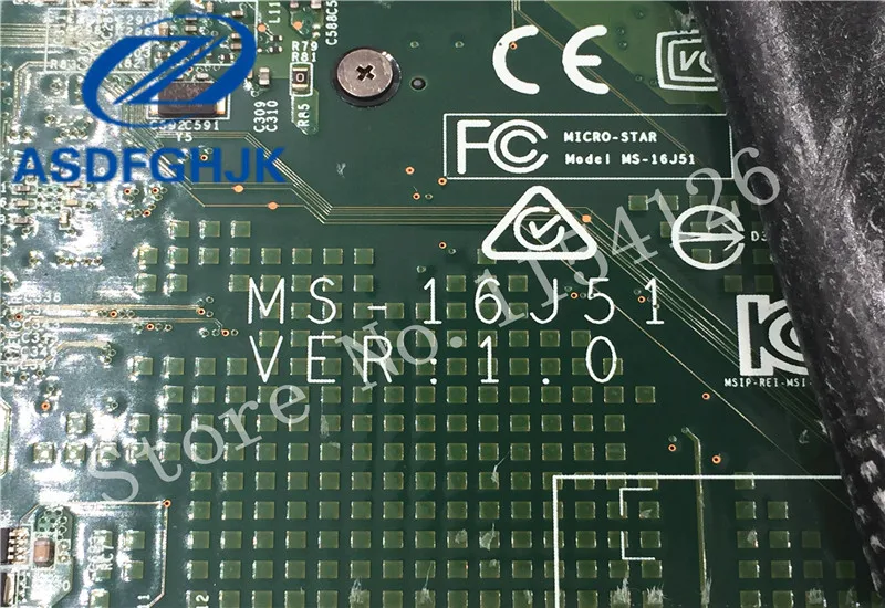 Материнская плата для ноутбука MSI Apache Pro GE62 6QD-004US MS-16J51 MS-16J5 материнская DDR3 SR2FQ