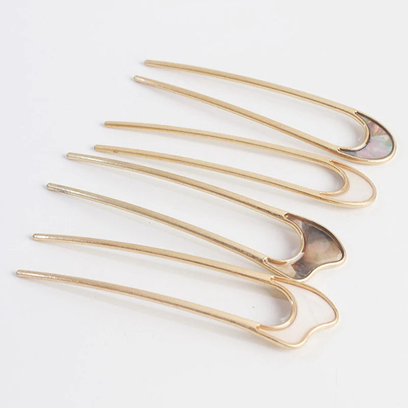 Minimalis 2020 New Arrival Hairpins Hair Sticks Hairclip Tools Bun Maker Alloy Conch Shell 1PC Golden Silver Headwear Beige |