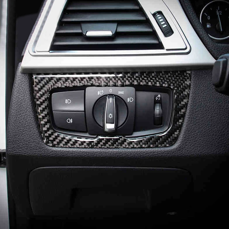 Накладка переключателя фар из 100% углеволокна для BMW 4 серии F32 F33 F36 14-17 и 3 F30 F31 13-17 3GT
