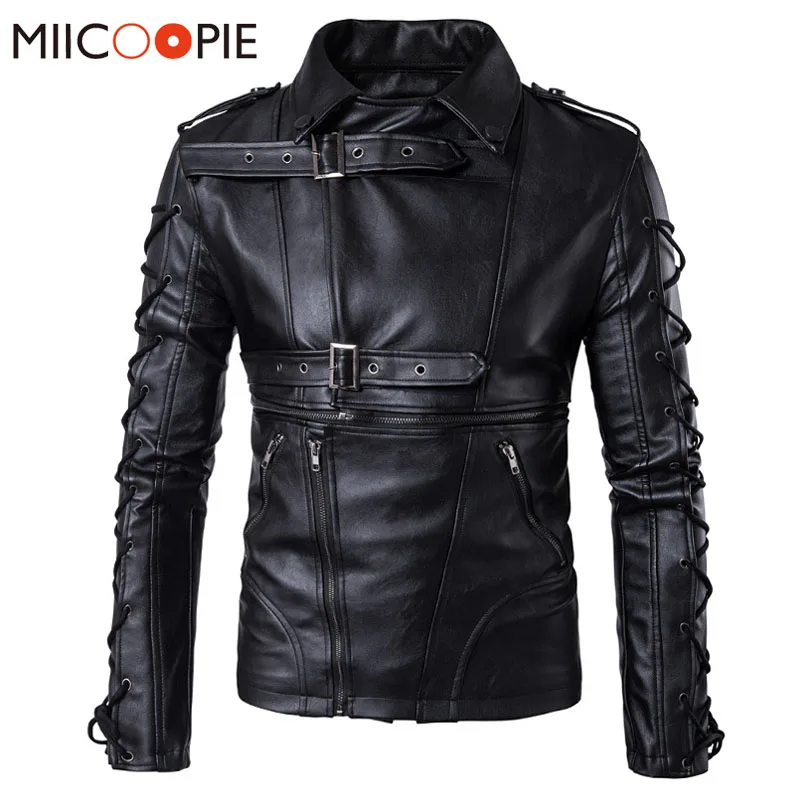 

Мужская мотоциклетная куртка из ПУ кожи, размеры до 5XL