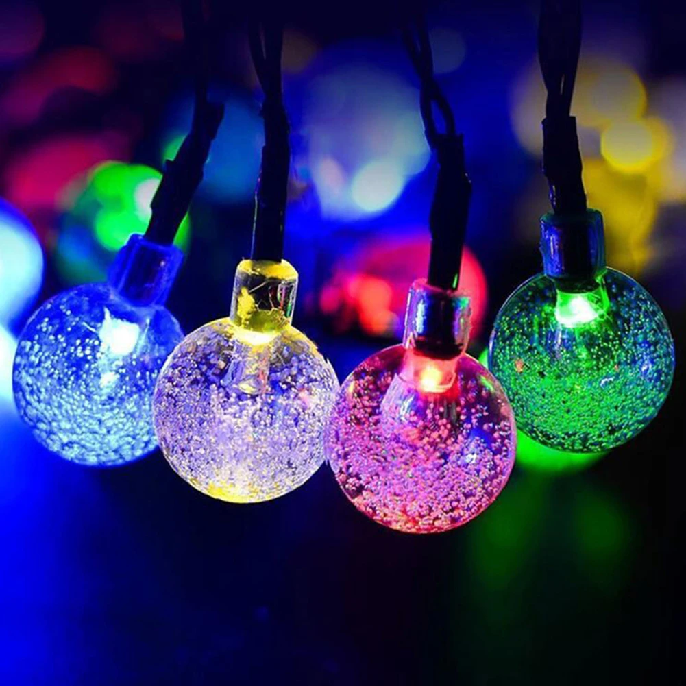 NEW 30LED Crystal ball Bulbs Solar Lamp Power String Fairy Lights Garlands Garden Christmas party Decor For Outdoor Yard | Освещение