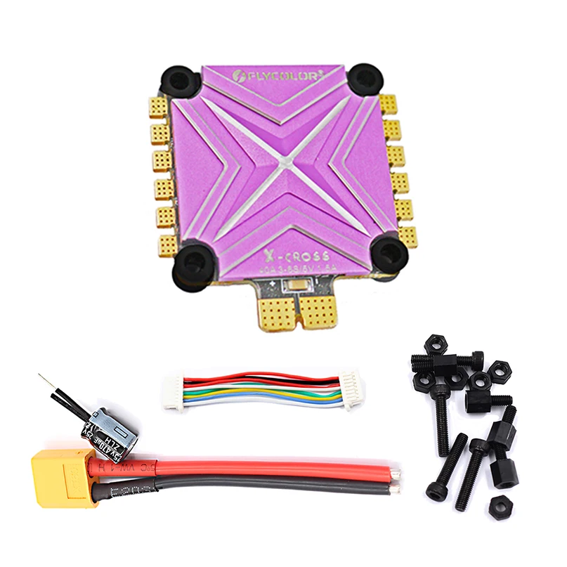 

Flycolor 4in1 BLHeli32 ESC X-Cross BL-32 3-6S 40A Electronic Speed Controller BEC 5V 1.5A for RC Racing FPV Multi-axle