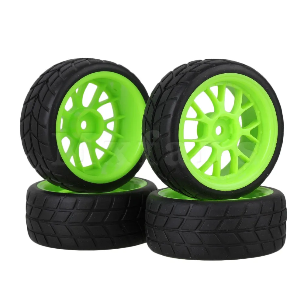 Mxfans 4 x RC1: 10 квадратных узоров резиновых шин y-образной формы обода колеса для
