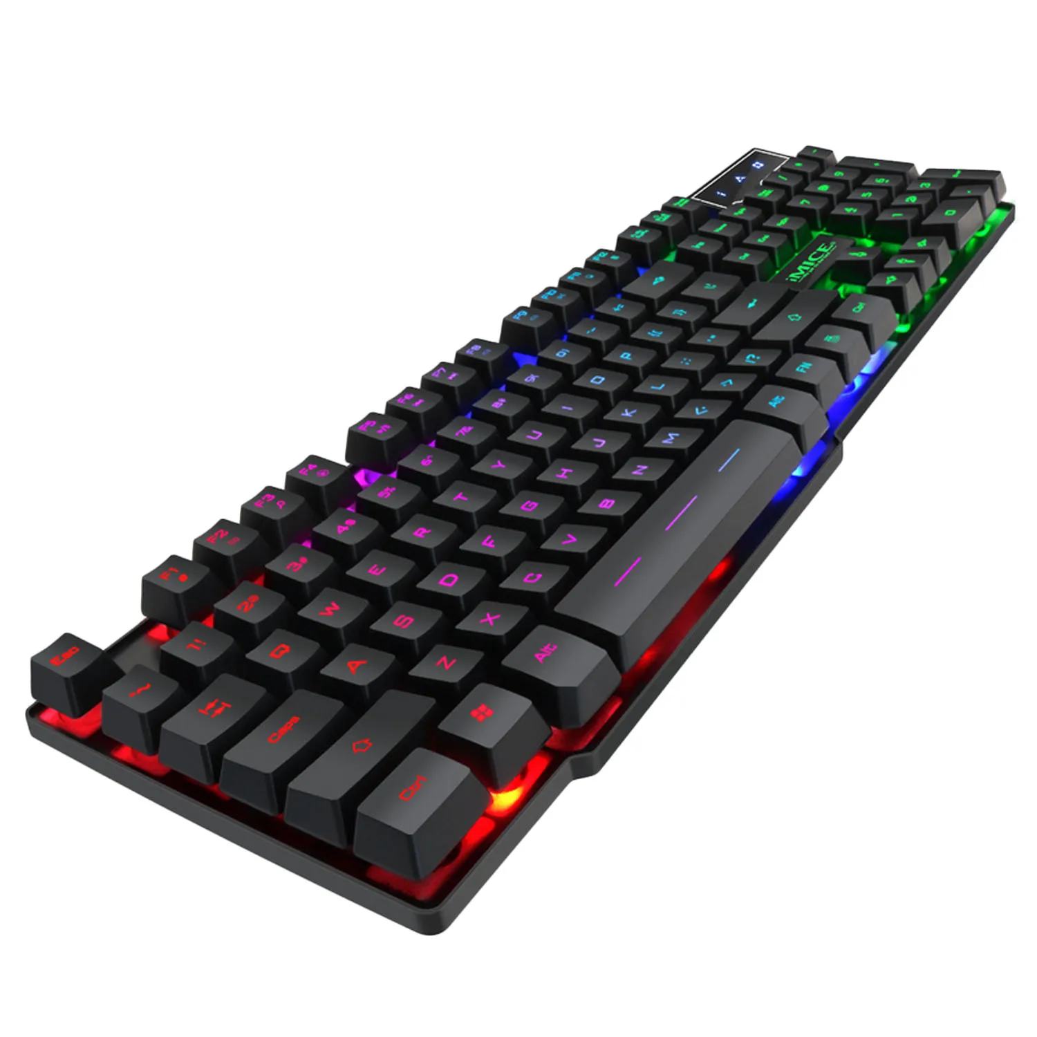USB клавиатура Vococal игровая с RGB подсветкой защитой от фиктивных