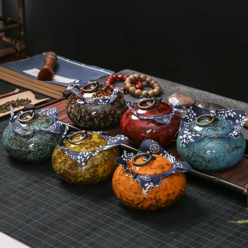 Chinese Style Storage Container Ink Painting Ceramic Tea Jar Bottles Jars For Food New Spice Box Sealed | Дом и сад