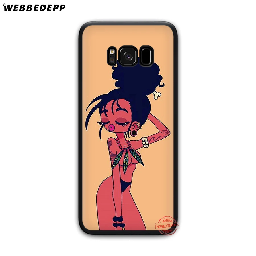 WEBBEDEPP модный мультяшный сексуальный черный мягкий чехол из ТПУ для Samsung A3 A5 A6 A7 A8 A9