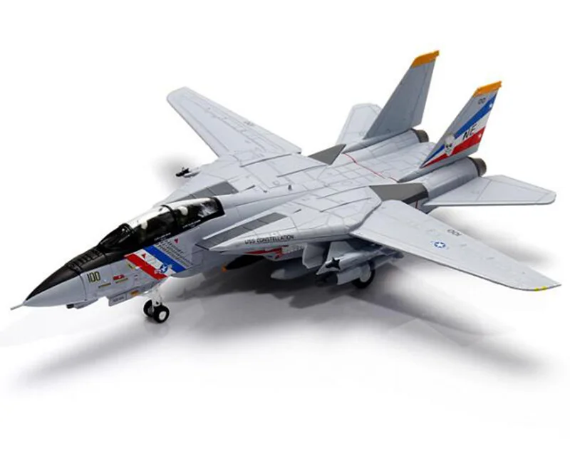 1/100 масштаб США пламя круиз боец шоу американская военно морская армия F14 самолет