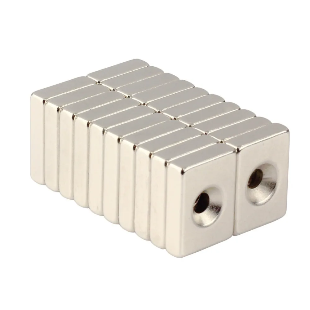 OMO Magnetics 5 шт. N50 блок счетчик затонувших магнитов 20*15x5 мм отверстие 4