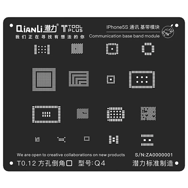 Модуль базовой полосы связи Qianli трафарет для реболлинга iPhone 5S 6 6S 7 8 ремонт модуля