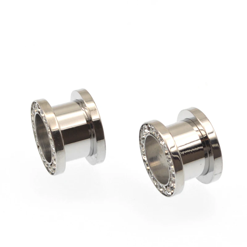 1 пара Прозрачные Серьги-туннели в стиле панк | Украшения и аксессуары