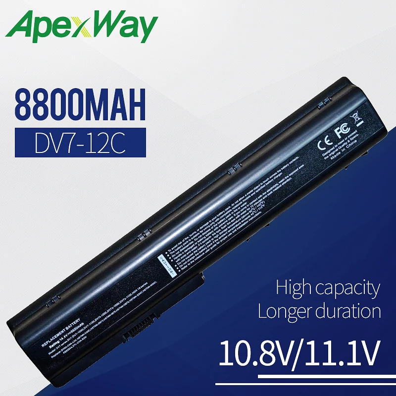 Батарея 12 ячеек для HP Pavilion dv7 батарея dv7-1000 CT dv7t dv7z dv8 dv7-2100 dv8t 1 2 7 5 | Компьютеры и офис
