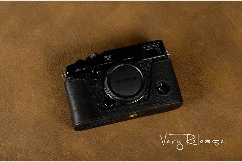 

[VR] Brand Handmade Genuine Leather Camera case For Fujifilm XPRO 2 Xpro Mark II Camera Bag Half Body Cover Handle Vintage Case