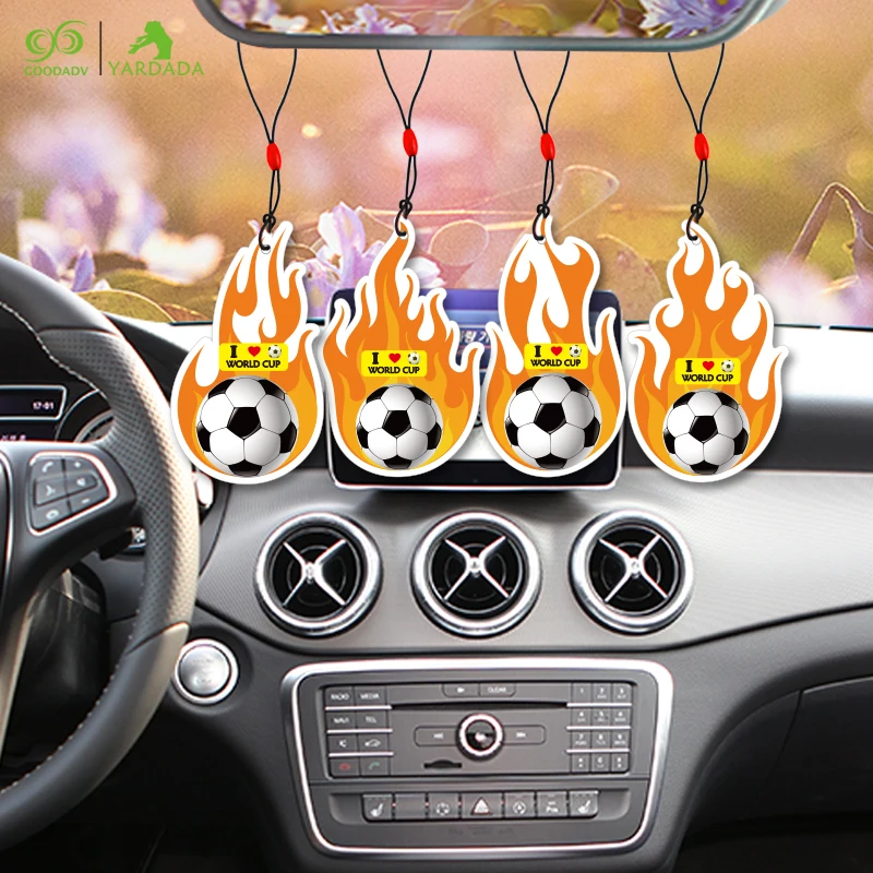 6pcs Flame shape eco-friendly paper air freshener car perfume supply various scents auto hanging support customization |