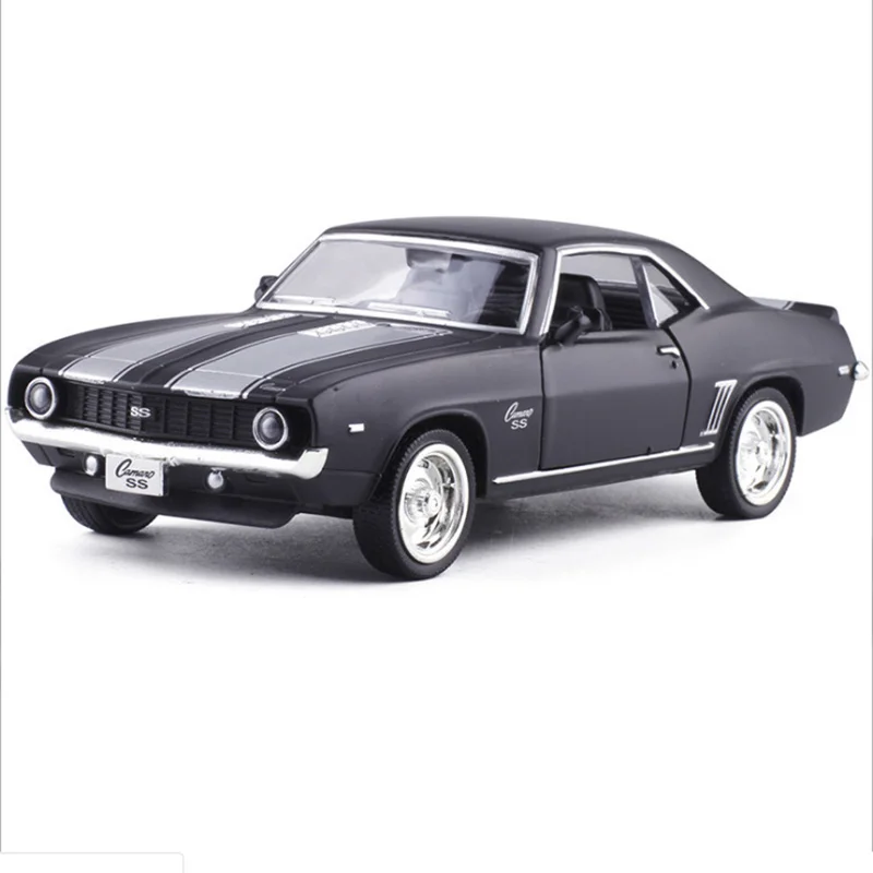 13 3 см 1/36 масштаб сплава черный Цвет металлический Chevrolet Camaro гоночный автомобиль с