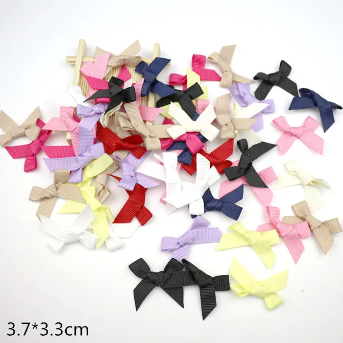 Mix colour Bows 2 100 шт. цвет атласные банты DIY Craft Supplie Свадебная вечеринка Декор подарочная упаковка Bowknots Вышивание головные уборы интимные аксессуары аппликации - Цвет: Mix colour Bows 2