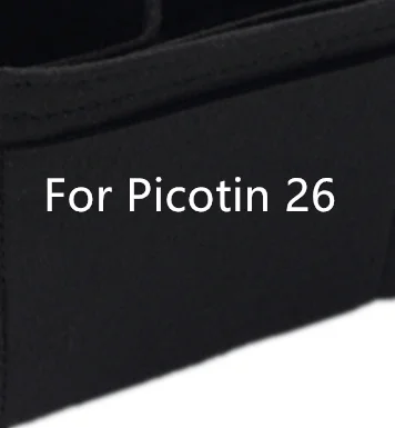 Подходит для H Picotin 18 22 26 вставных сумок Органайзер ковш для макияжа Роскошная сумочка портативная Косметическая основа формирователь для женщин Сумочка - Цвет: 3009 picotin BK 26