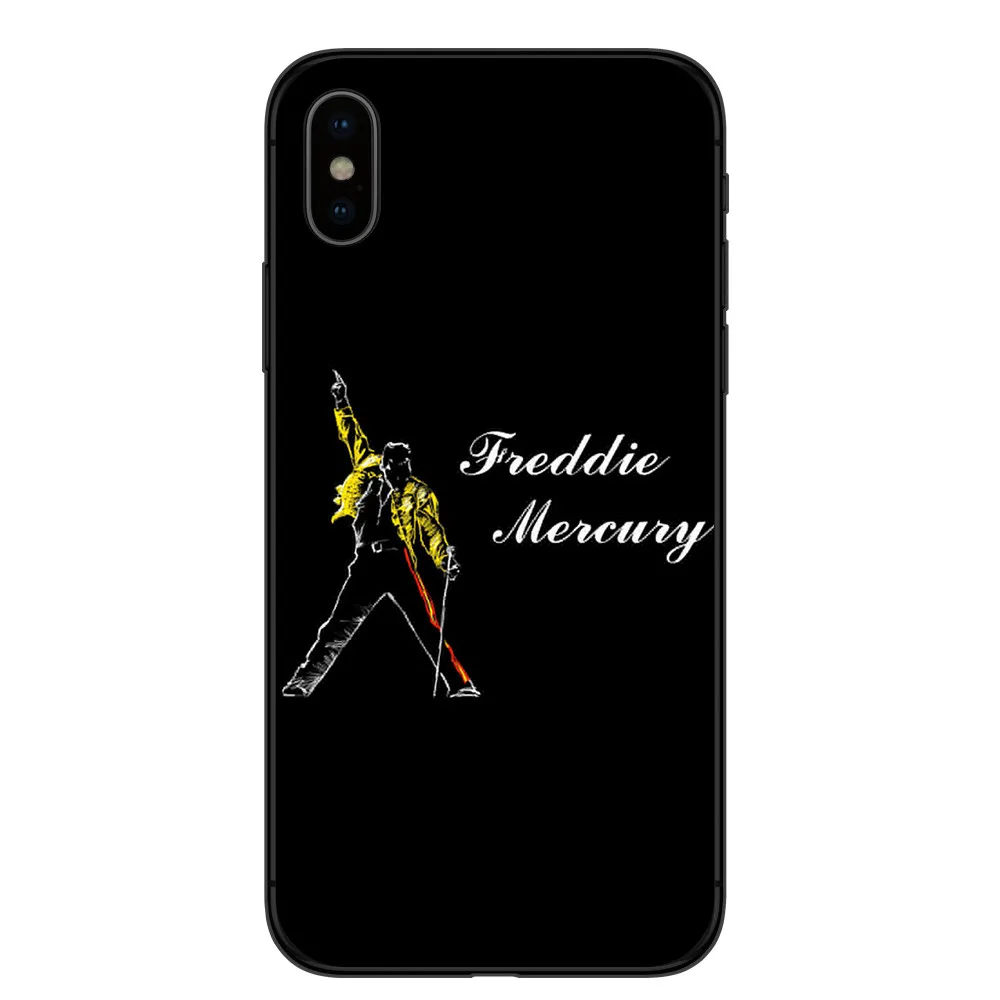 KACKYFUL чехол для телефона для Coque iPhone X XR XS Max 8 8Plus 7 7Plus 6 6S Plus 5S SE Фредди Меркури Queen band Мягкий силиконовый чехол