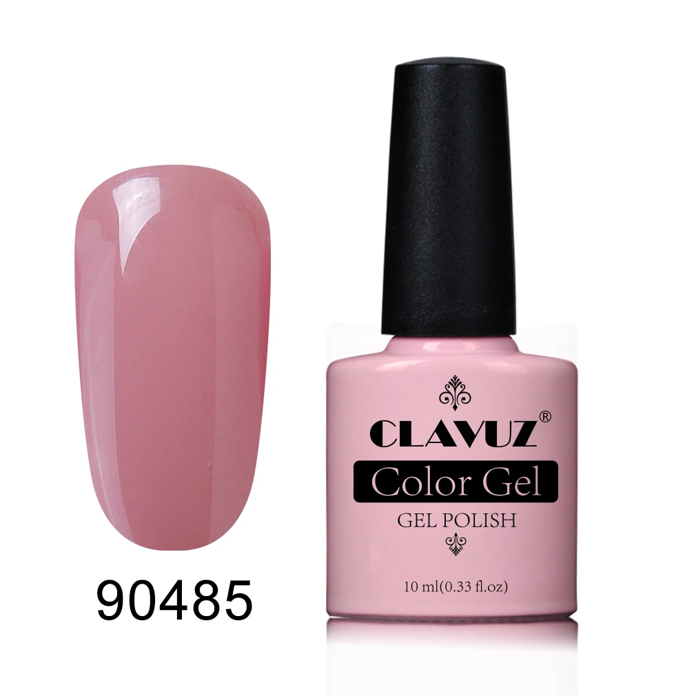 Nude 90485 CLAVUZ Macaron UV светодиодный Полупостоянный долговечный Гель-лак черный белый чистый Цвет Гель-лак для ногтей 10 мл - Цвет: Nude 90485