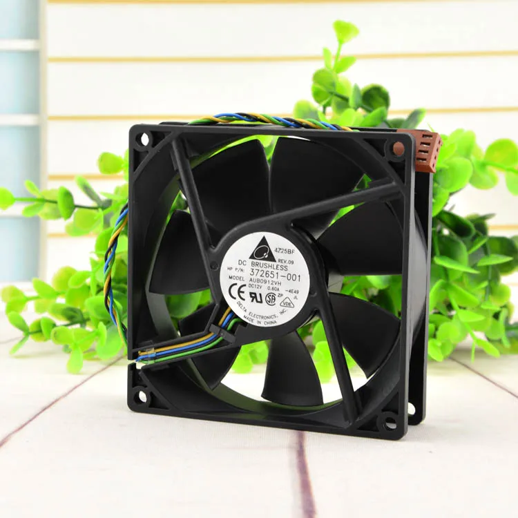DELTA AUB0912VH 9025 12V 0.60A 90*90*25 мм 4 провода ШИМ скорость контроля температуры вентилятор |