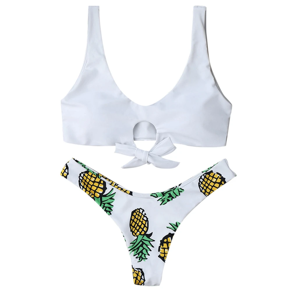 Летний бразильский купальник для женщин 2018 комплект бикини сексуальный из двух