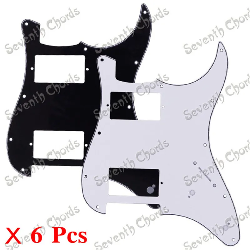 

3Ply 2 Pot Mount Hole Electric Guitar Pickguard Scratch Plate Scratchplate Pick Guard Guitar Accessories 6 Pcs Guitar Parts