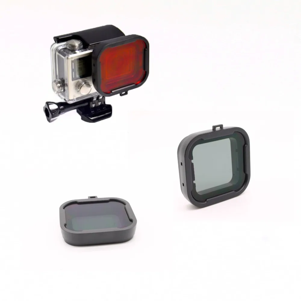 Аксессуары для Gopro фильтр дайвинга красный/оранжевый/желтый/серый/фиолетовый
