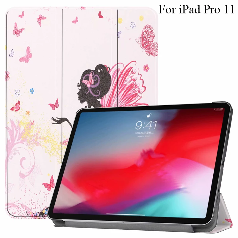 Для 2018 iPad Pro 11 чехол с подставкой умный Модный защитный милый корпус iPadPro11 принтом