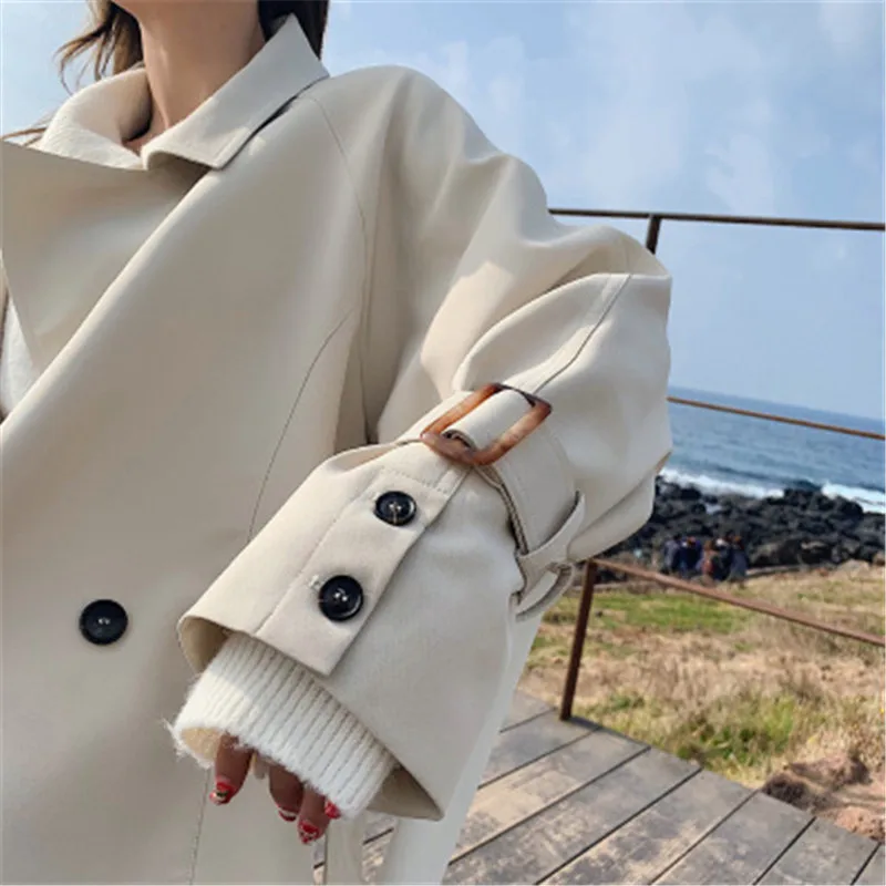 New Arrival 2019 Big Size Teenager Casual Trench Coat With Belt Women's Spring Autumn Long Raincoat Female Outwear 770 | Женская