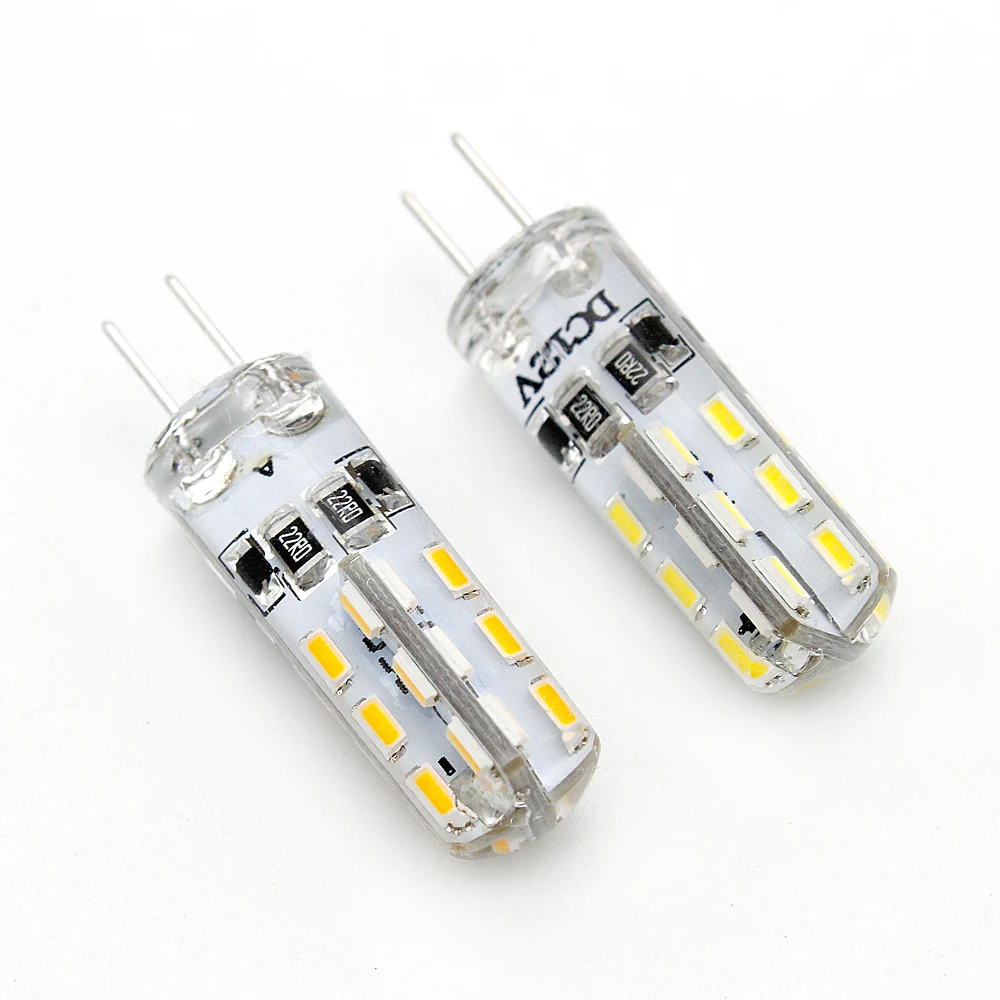 2 шт./лот 3014 SMD G4 Светодиодная лампа кристальная люстра 12 в пост. Тока 24 светодиода