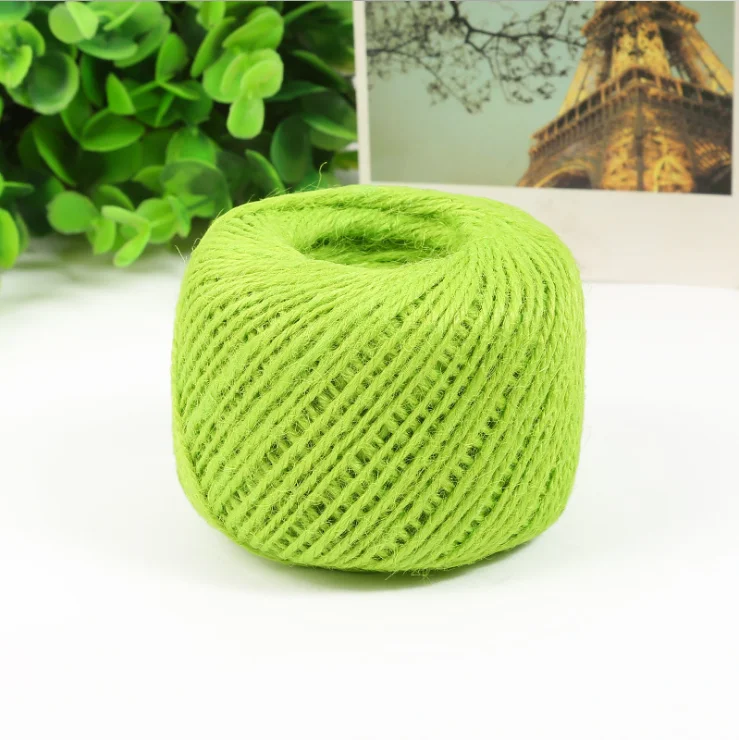 50M/Roll Natural Burlap Hessian Jute Twine Cord Hemp Rope String 2mm Rustic Wrap Gift Packing Wedding Decoration DIY | Дом и сад