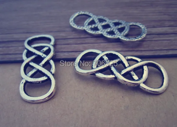 

32pcs/lot Antique silver letter "8" Connector Link Charm Pendant 13mmx32mm