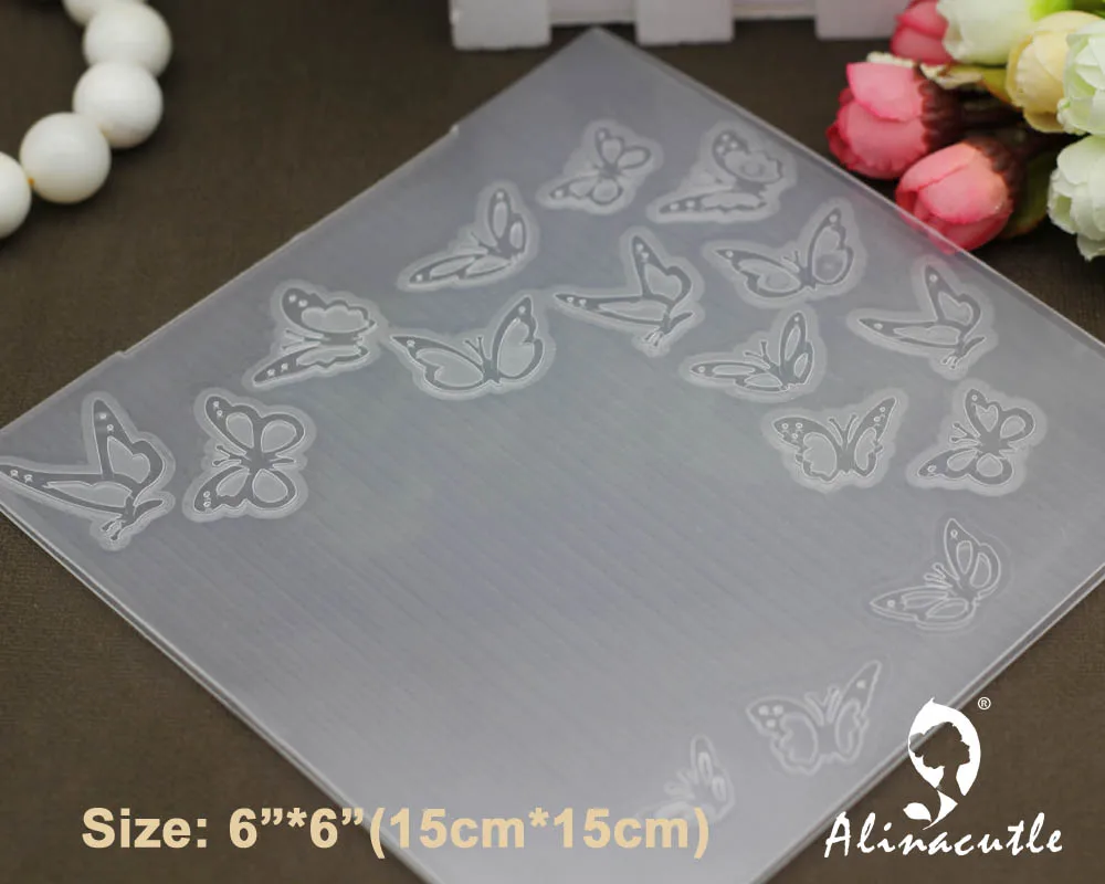 Пластиковая папка с тиснением 6 &quotX6&quot альбом для скрапбукинга карта бабочка