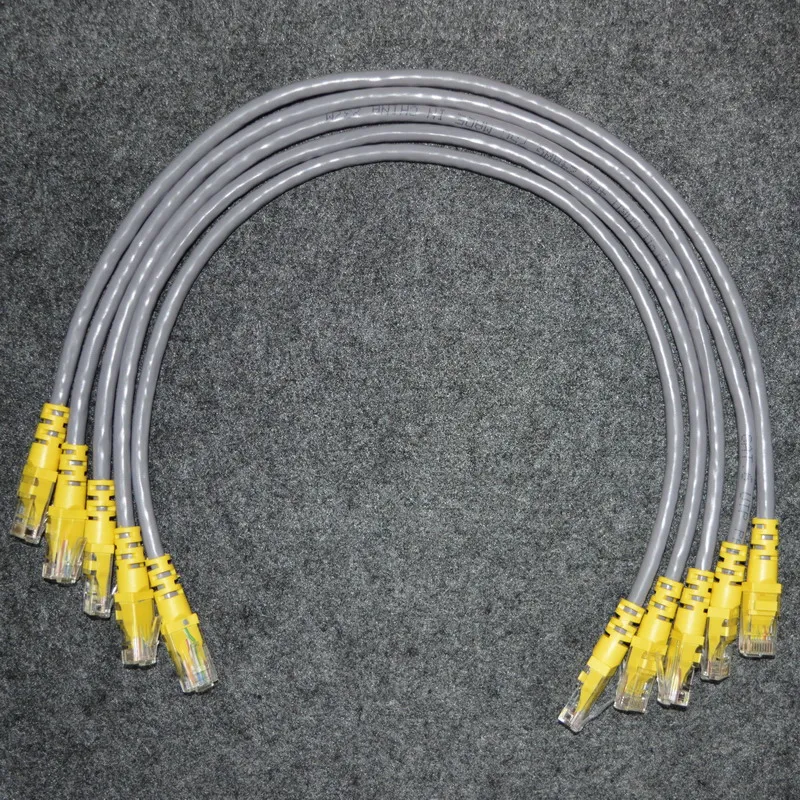 50 шт./лот 0.5 м UTP CAT6 кабель RJ45 сети твердого Чистая медь витая пара патч Панель