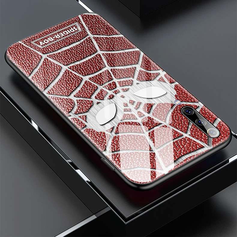 Чехол для телефона Marvel Железный человек Бэтмен стекло для Xiaomi mi 8 9 SE Lite F1 9T красный mi Note 5 6 7 8 Pro Plus чехол Капитан Америка