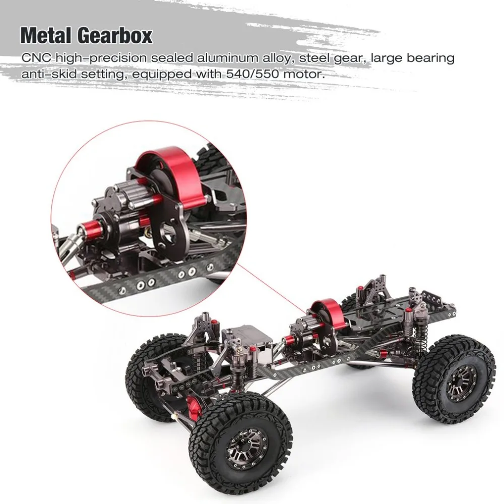 CNC Алюминиевый металлический и карбоновый корпус для RC автомобилей 1/10 осевой SCX10 шасси 313 мм Колесная база автомобиля гусеничный автомобиль части аксессуар
