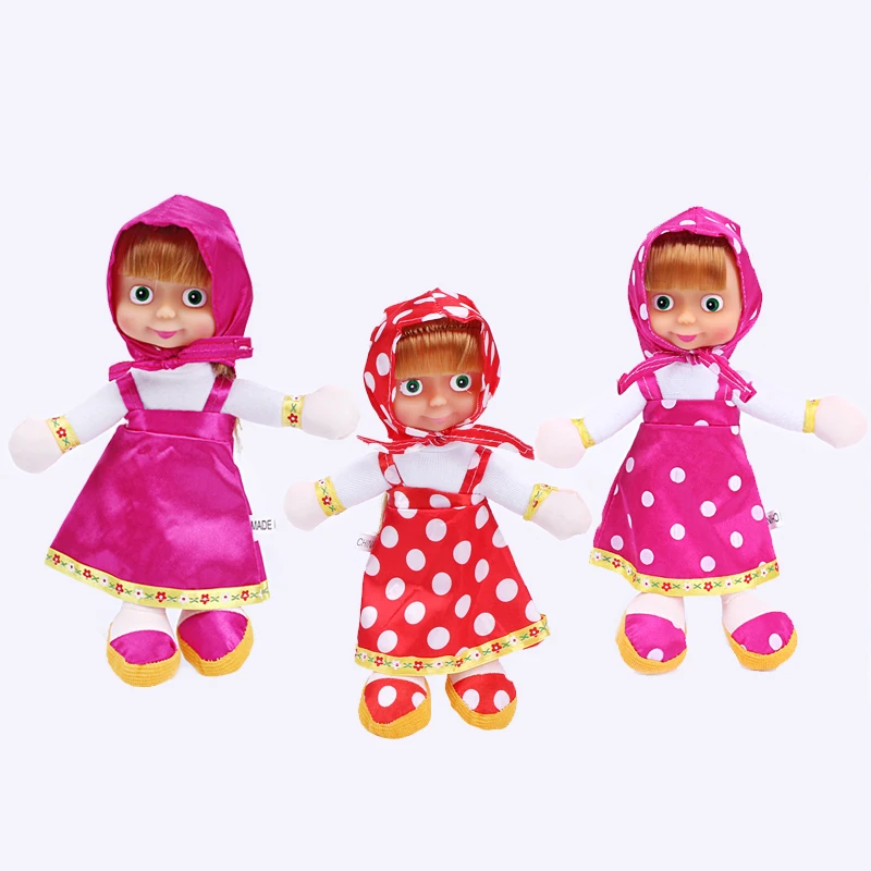 Новинка 2017 года куклы из мультфильма медведь Маса Русские мягкие игрушки для
