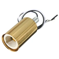 high quality gold e14 ceramic iron screw base round light bulb lamp holder converter socket adapter