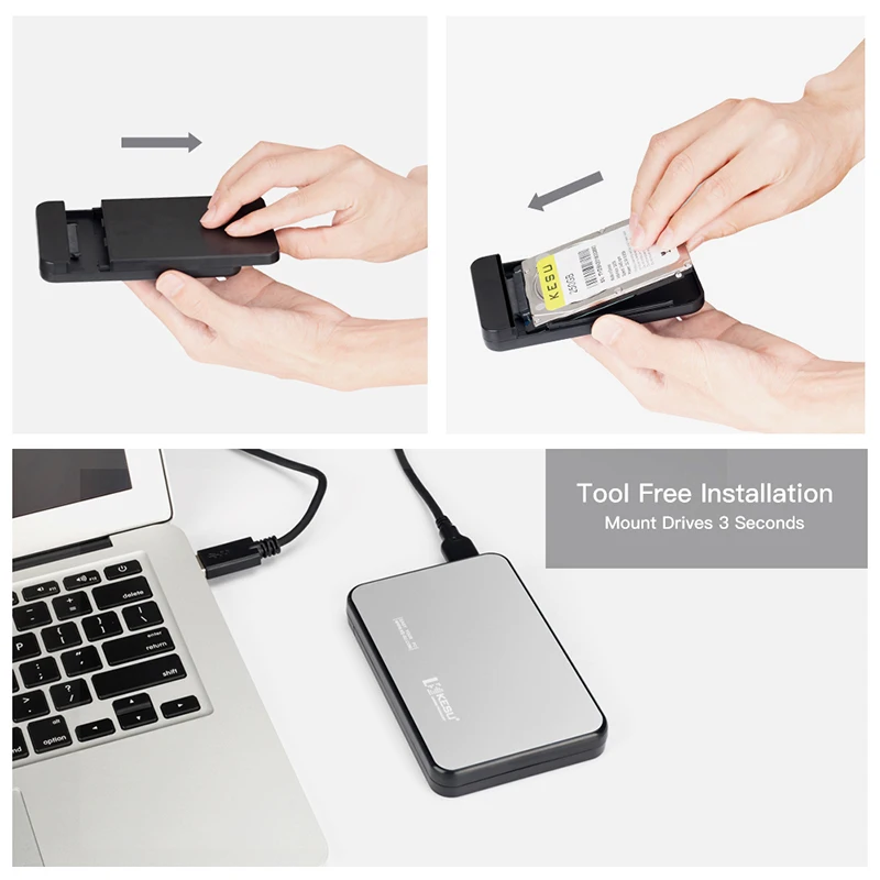 OEM KESU корпус жесткого диска 2 5 дюйма SATA USB 3 0 пластиковый SSD/HDD ТБ жесткий диск