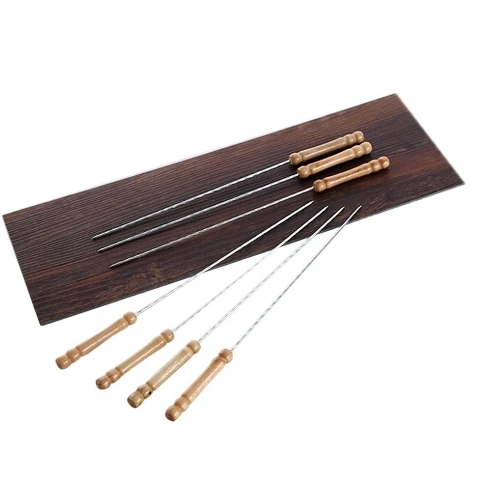 Деревянная игла для барбекю пикника 12 шт./компл.|bbq needle|metal bbqbarbecue needle |