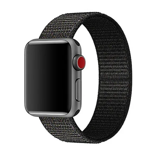 black red Ремешок для часов 42 мм/38 мм 44 мм/40 мм - Цвет ремешка: black red