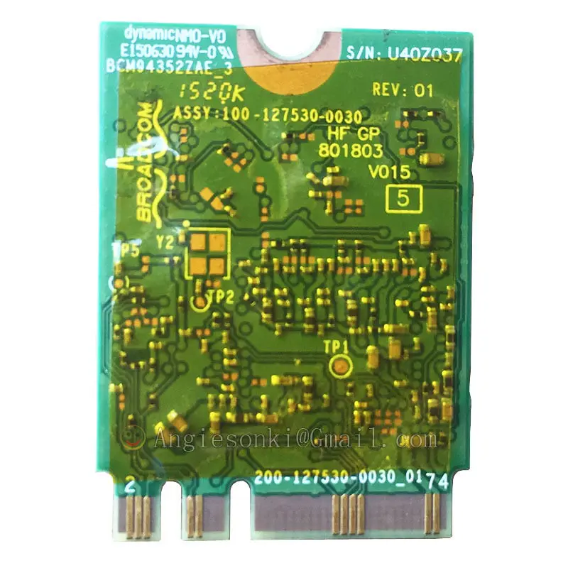 WLAN карта DW1560 6xryc 802 11 AC 867 Мбит/с Bluetooth 4 0 Wi Fi NGFF для Dell XPS 13 9343 Broadcom BCM94352Z Toshiba Acer|wifi wlan
