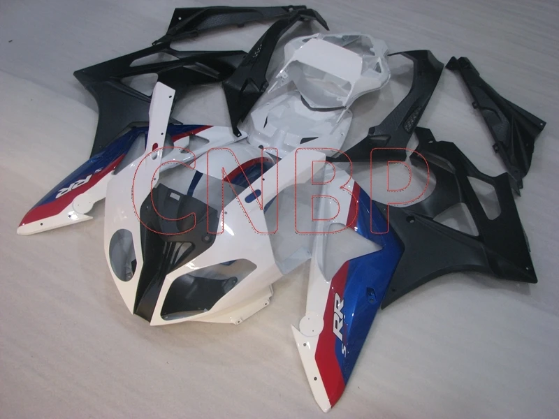 Набор для всего тела Обтекатели мотоциклов BMW S1000 RR 2010-2014 черные белые 2014 11 12 без