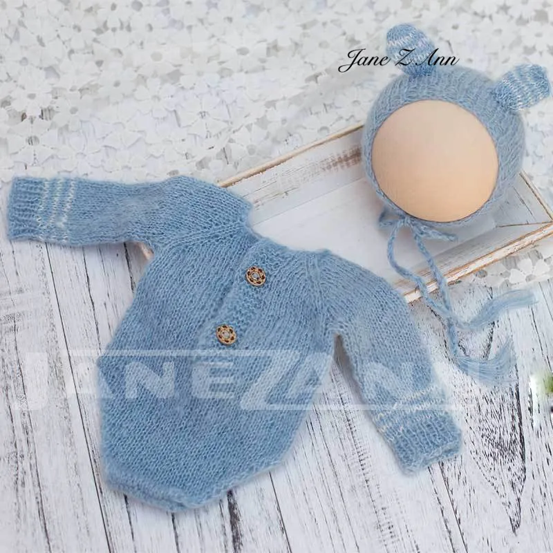 Джейн Z Ann Новорожденные реквизиты для фотографии трикотажные боди с длинным