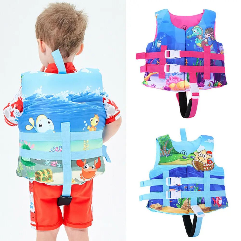 Спасательный Жилет Детские комплекты одежды для мальчиков и девочек купания