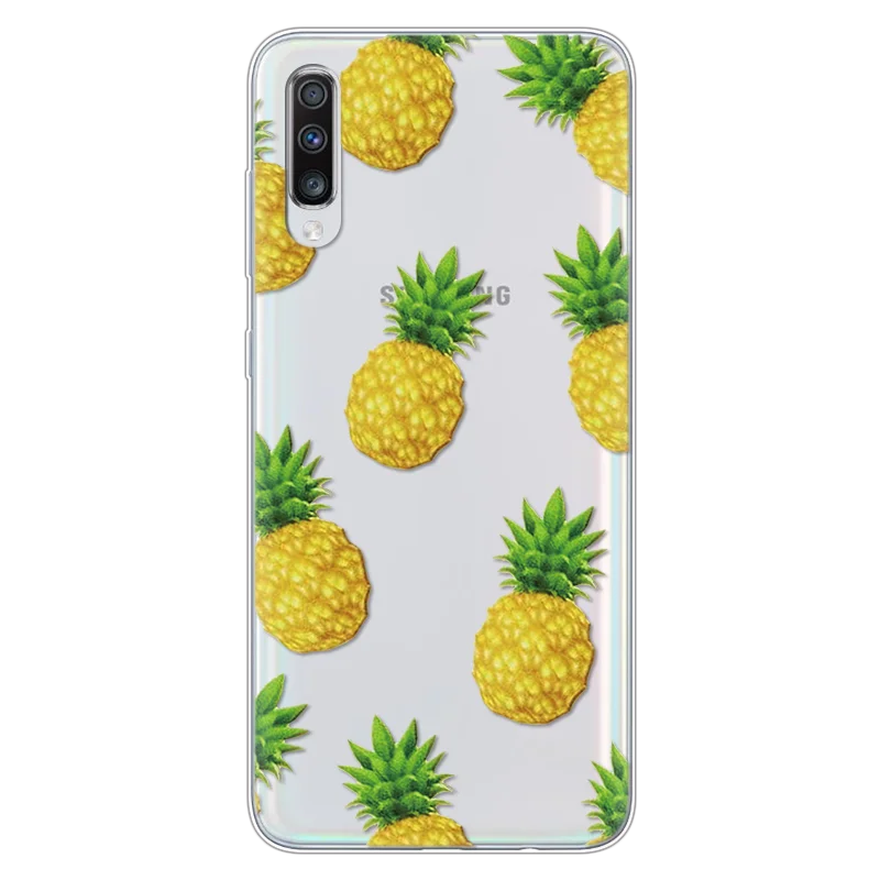 duoboluo Чехол для телефона с изображением цветов для samsung Galaxy A70 Funda 6,7 дюймов, мягкий силиконовый чехол из ТПУ для samsung A70 A 70, прозрачный чехол - Цвет: duoboluo